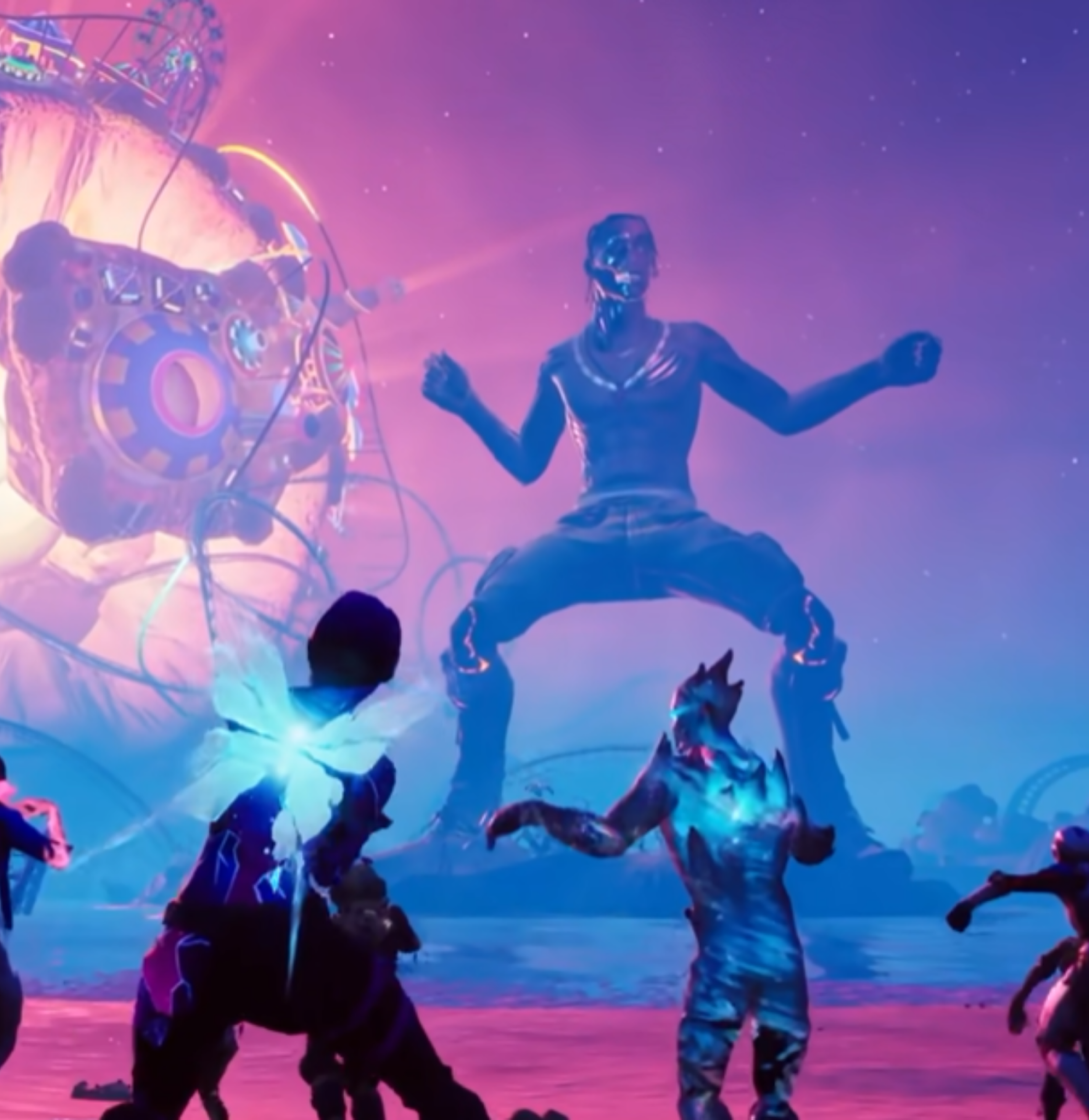 Concert en direct de Travis Scott dans le jeu vidéo Fortnite le 23 avril 2020